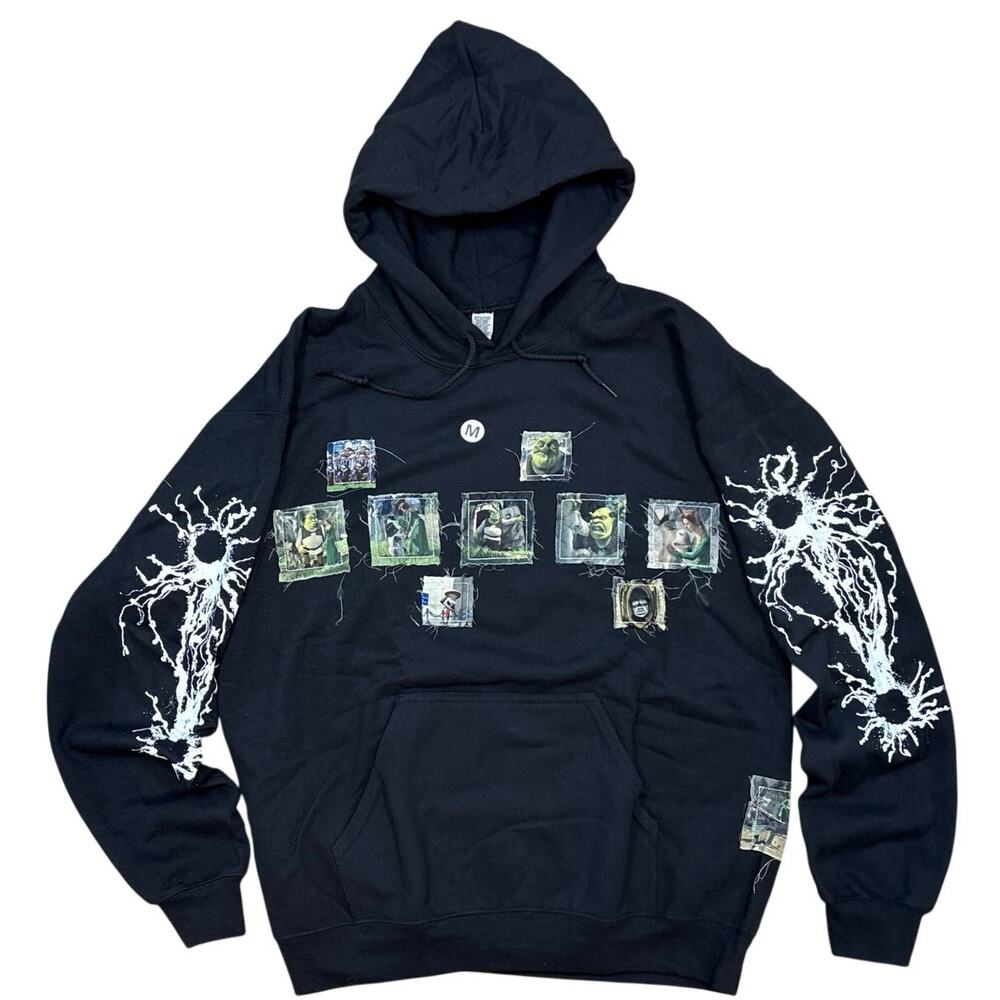 Ghost Supply Shrek Patchwork Hoodie rare discontinued streetwear limited Medium